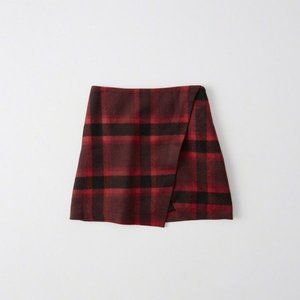 Abercrombie & Fitch Wool Blend Plaid Mini Skirt